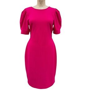 New York & Company Fuchsia Midi Dress